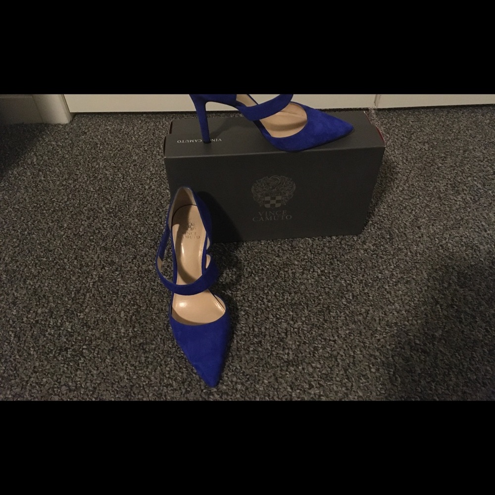 Vince Camuto Bright Blue Suede Heel